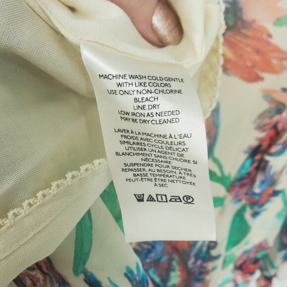 Anthropologie Soft Printed Mini Dress Flutter Sleeves Watercolor Floral Small - Picture 10 of 12